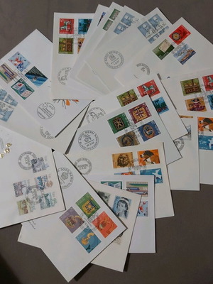 Σετ 18 FDC γραμματοσήμων Ελβετίας σε άριστη κατάσταση