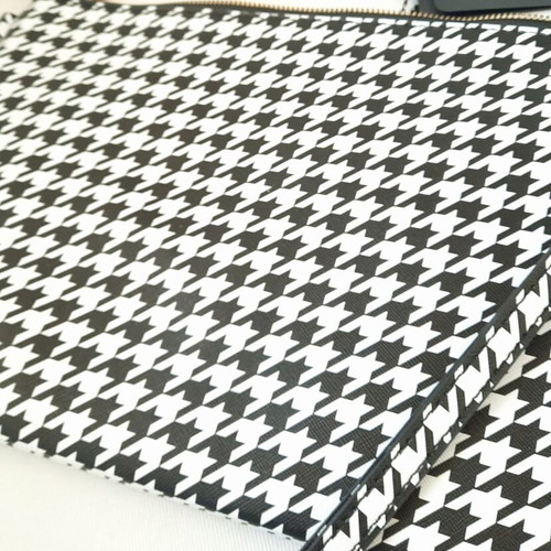Vintage crossbody bag black white checkered Ash new, pattent leather