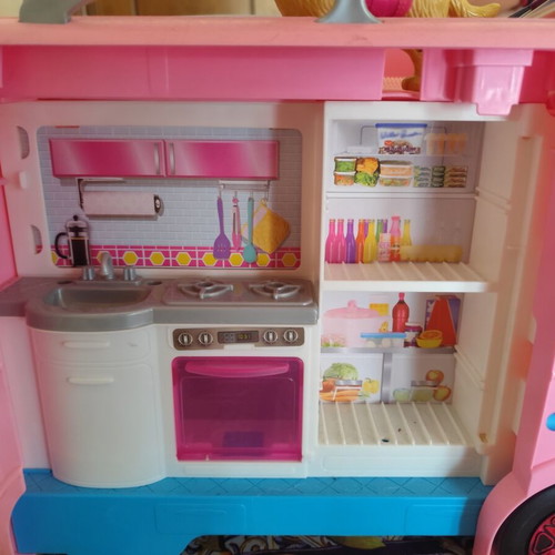 Barbie camper used with car and toys