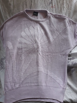 Surif short-sleeve women's knitted sweater lavender lilac like new