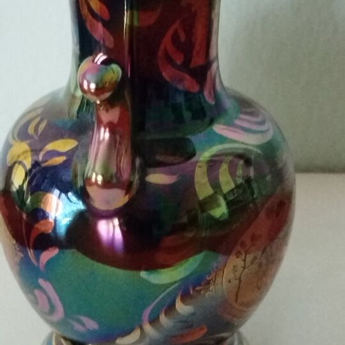 Vintage ceramic vase with ancient Greek motifs, like new