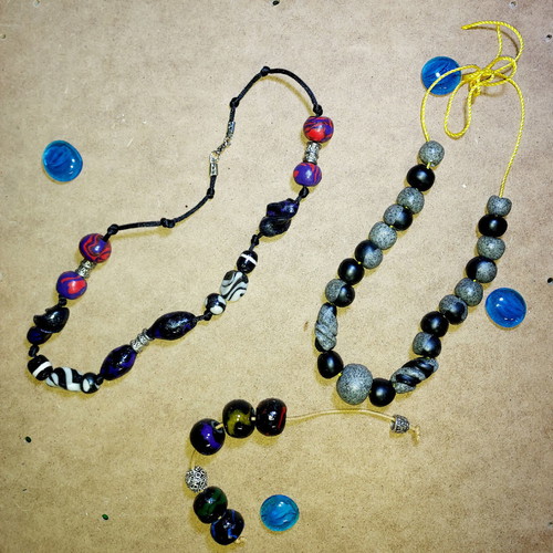 Fimo handmade necklaces like new, pack of 29 pieces