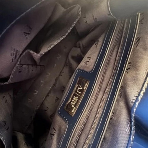 Armani Jeans blue shoulder bag used, large capacity