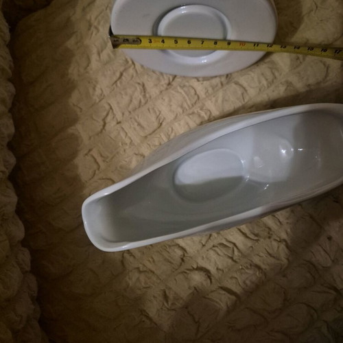 Ceramic Sauce Boat with Warmer Base New