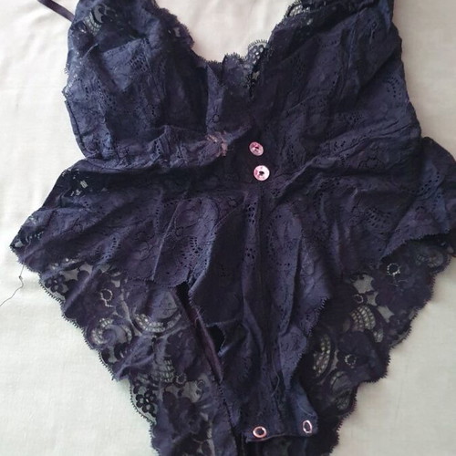 Bodysuit Mara with lace like new, size L 40 12, black