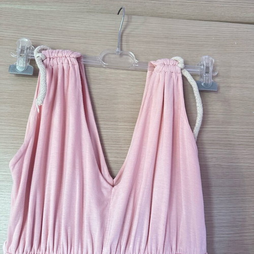 Long dress in light pink color like new, size M
