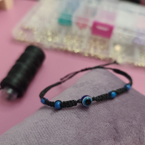 Handmade bracelet with mataki, new, black