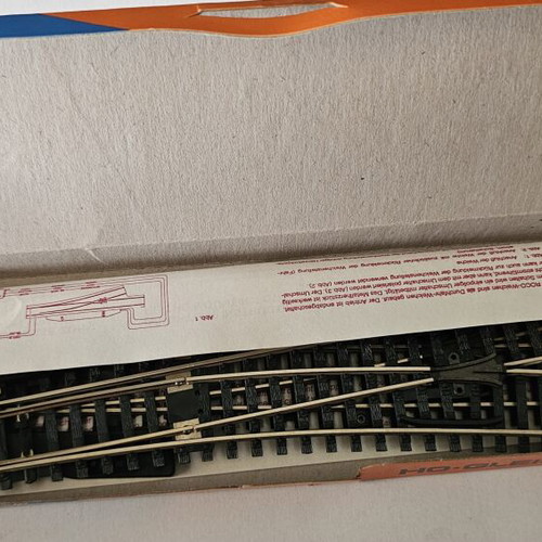 Vintage ROCO 42306 H0 track switch set with original box, like new