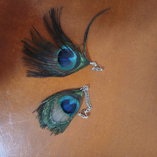 Urban Wings modern earrings with statement feathers, set of 5 pairs