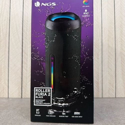 NGS Roller Furia 2 Black Bluetooth Speaker 30W new