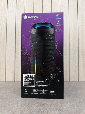 NGS Roller Furia 2 Black Bluetooth Speaker 30W new