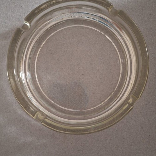 Large deep glass ashtray 13 cm