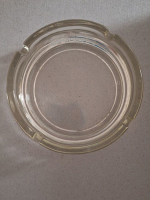 Large deep glass ashtray 13 cm