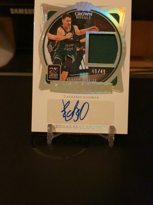 Panini Euroleague Crown Royale 2024-25 Edgaras Ulanovas Patch Auto 49/49