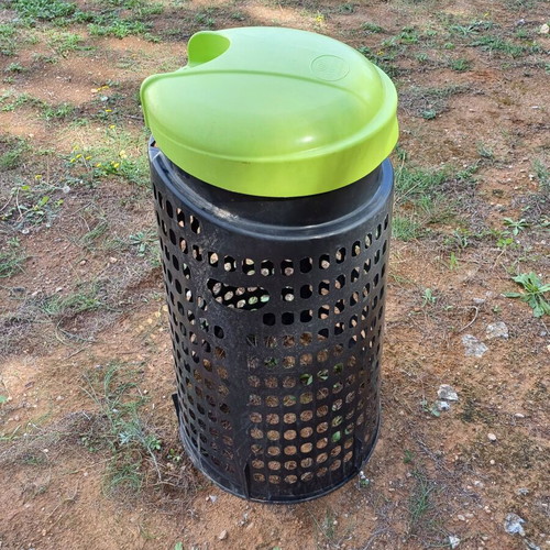 Garbage and recycling bins used, set of 2, 110 lt capacity