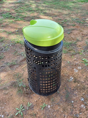 Garbage and recycling bins used, set of 2, 110 lt capacity
