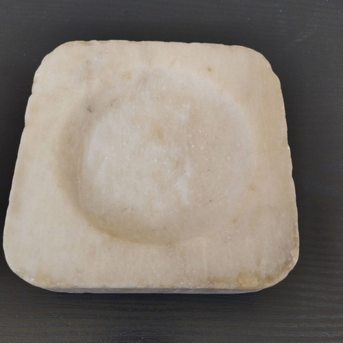 Marble ashtray used, whole piece 2 kg