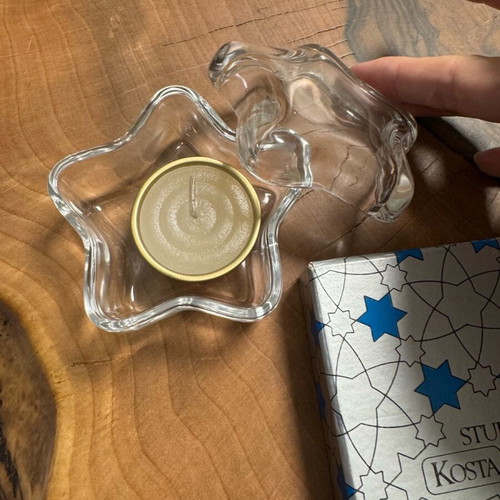 Kosta Boda star-shaped candles like new