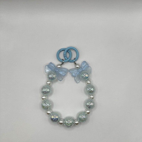 Handmade key chain Blue bow new