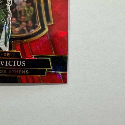 2025-26 Panini Select Euroleague Saras Jasikevicius Premier Red Cracked Ice Card new, authentic