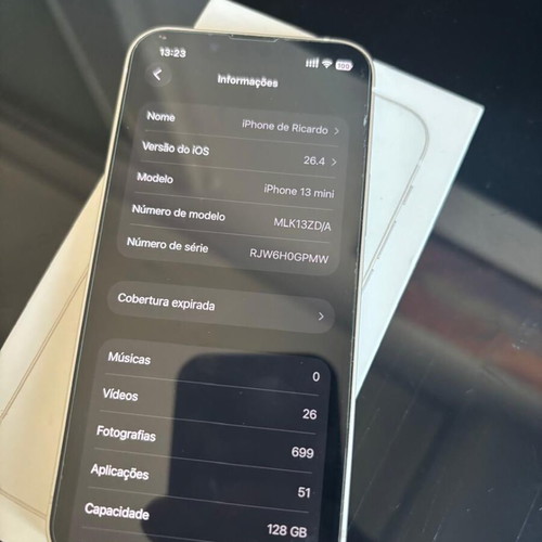 iPhone 13 Mini 128GB White as new
