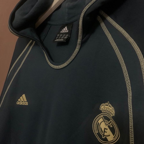 Real Madrid CF adidas hoodie like new, black/gold, size XL