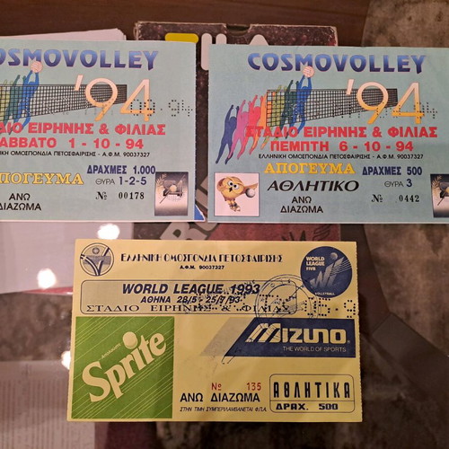 Volleyball tickets collectible like new, set of 3