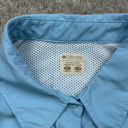 Columbia PFG women's blue fishing shirt used, size 2X