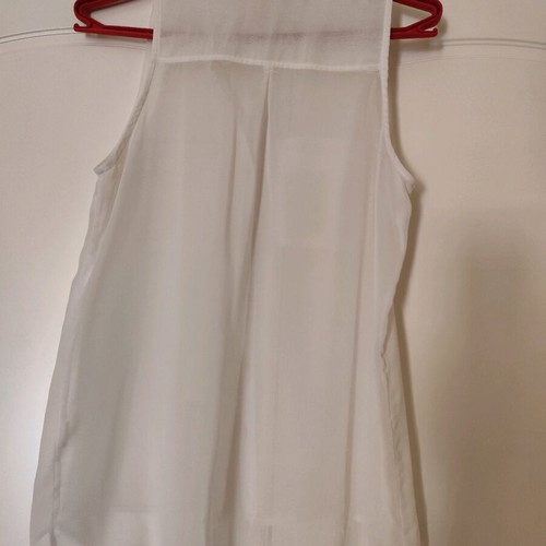 Bershka shirt transparent and airy like new, white, size S