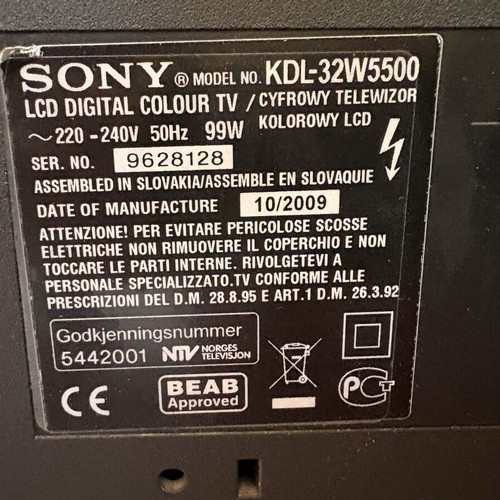 Sony Bravia 32-inch TV used, fully functional