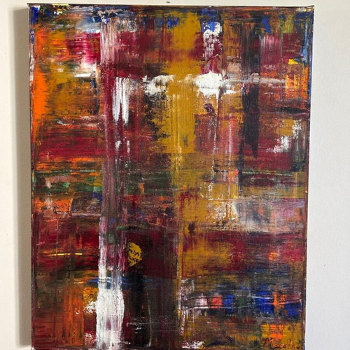 Boredom Handmade Acrylic Painting on Canvas 40x50 cm Like New
