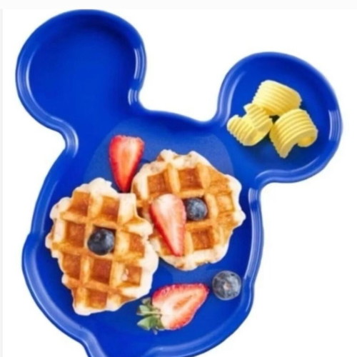 Disney Mickey plate with spoon and fork set, 2 pieces, Tupperware