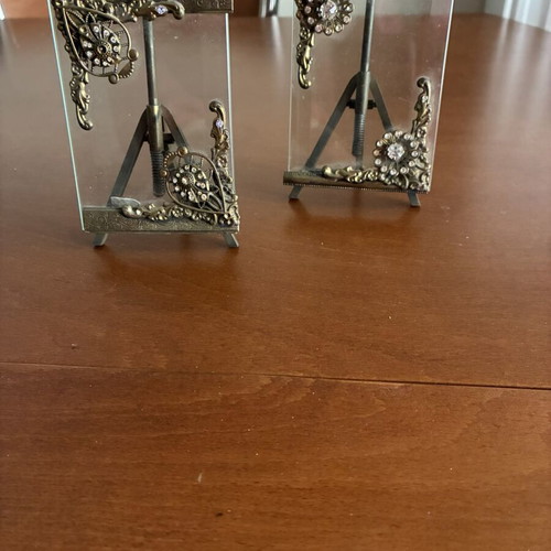 Handmade metal tabletop frames like new