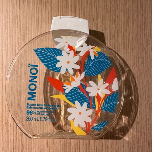 Bubble bath bottle like new with crescent shape