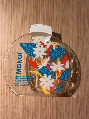 Bubble bath bottle like new with crescent shape