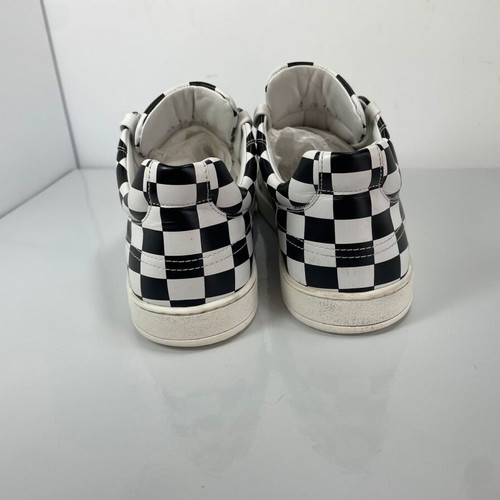 Christian Dior D-BEE Check Leather Sneakers size 37 like new, white and black