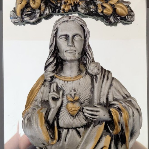 Glass portrait of Christ like new