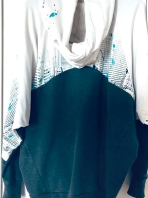Hoodie M Domyos σαν καινούργιο, άσπρο και τιρκουάζ από A Deep