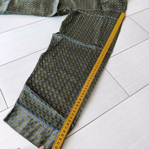 Vintage men's satin pajamas like new, 7XL, dark green