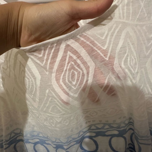 Attrattivo white see through short sleeve blouse like new