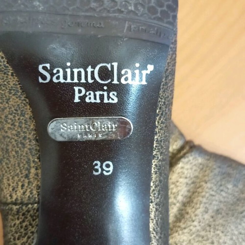 Saint Clair Paris women's ankle boots used, size 39, black and gold