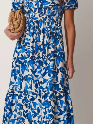 Floral dress Trendyol size M like new, blue