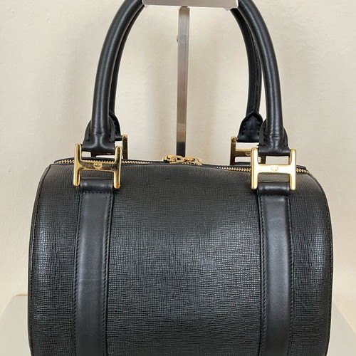 MCM black handbag with gold metal like new