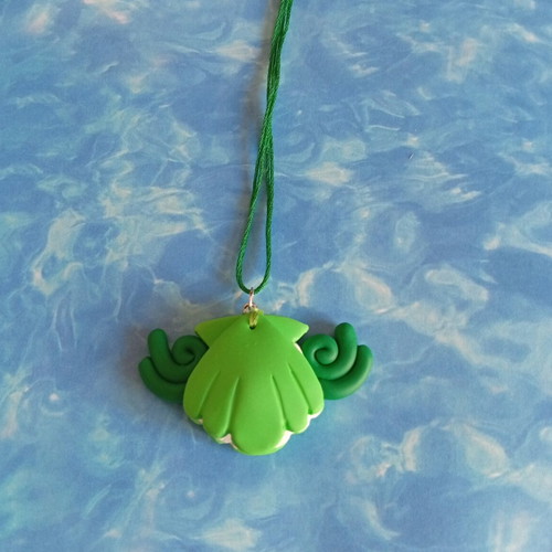 Mermaid Melody Pichi Pichi Pitch Rina necklace, handmade clay