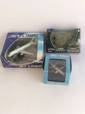 Αεροπλανάκια 3 τεμάχια σαν καινούργια, Sky Pilot Jet Liner F-35 P-38 Boeing 777