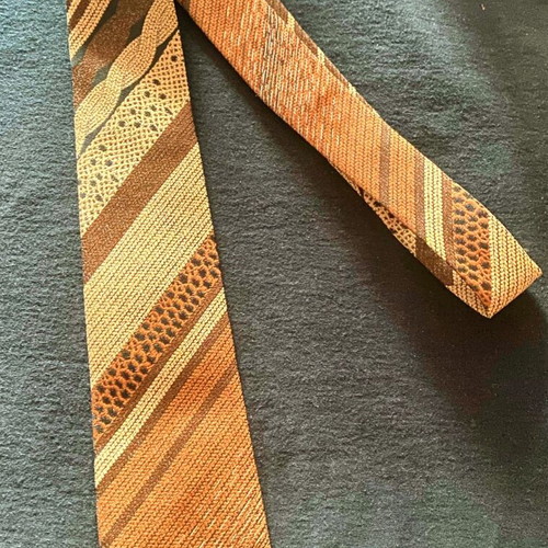Vintage Minas Marras 70s tie like new, brown/beige/orange