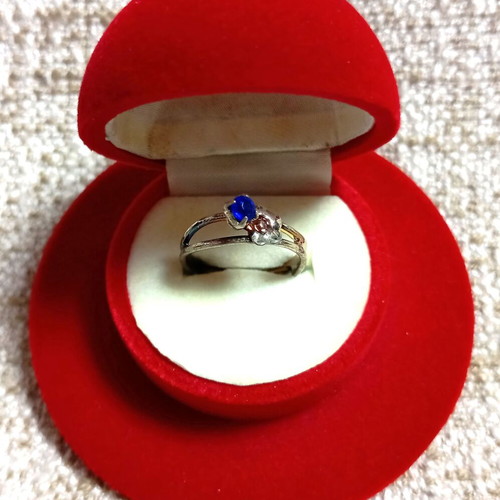 Children's vintage rings with zircon stones, pack of 4, new