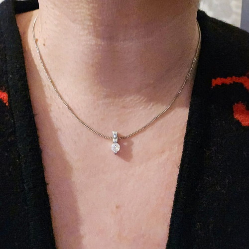 Silver necklace 925 used, small and discreet