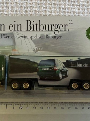 Φορτηγό Νταλίκα διαφημιστικό μπύρας Bitburger σε κλίμακα H0 σαν καινούργιο