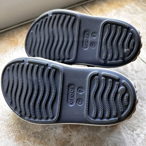 Crocs kids sandals blue and grey size C7 23-24